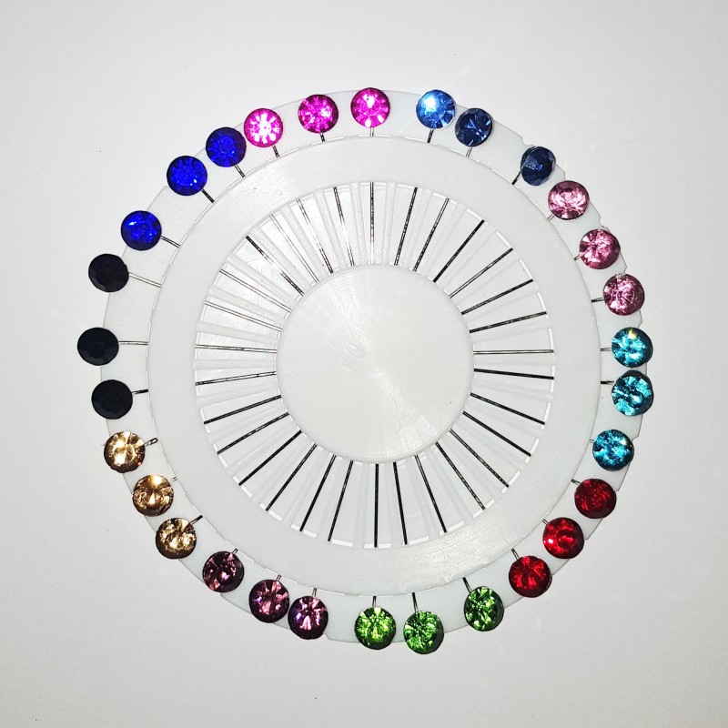 Vibrance Colours Crystal Hijab Pins