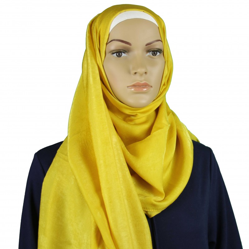 Gold Velvet Silk Maxi Hijab