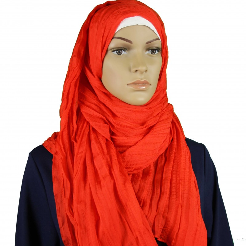 Red Crushed Silk Extra Maxi