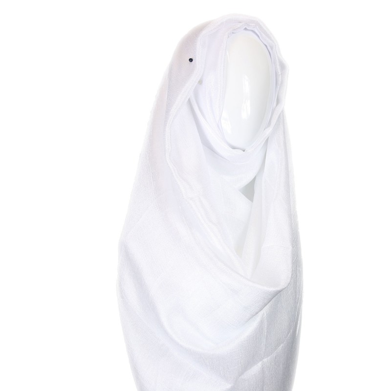 White Metallic Lustre Hijab