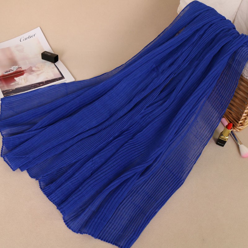 Sapphire Ripple Crinkle Viscose Hijab Clearance