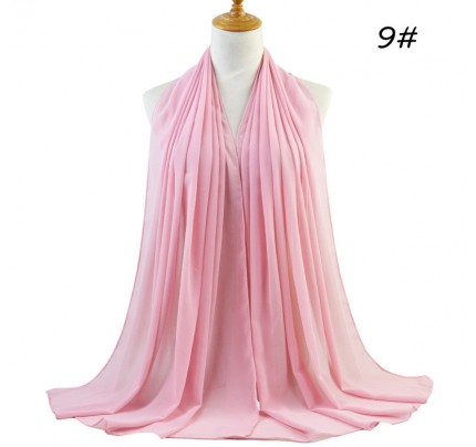 Classic Pink Soft Chiffon Crepe Hijab 