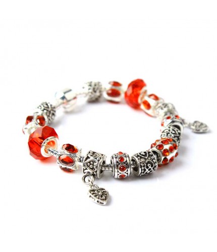 Red Hearts Charm Bracelet