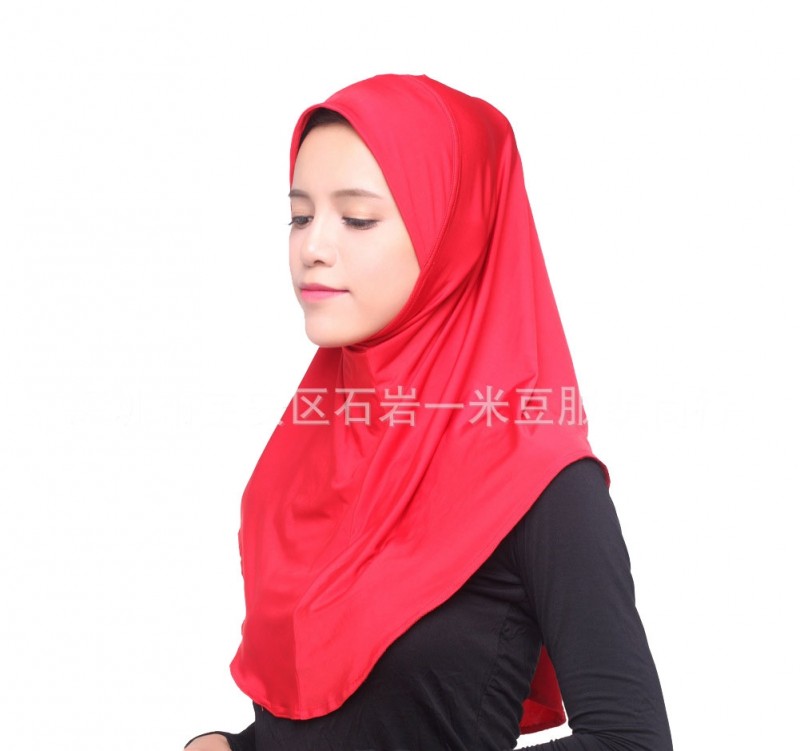 red 72cm One Piece Ready Hijab Clearance