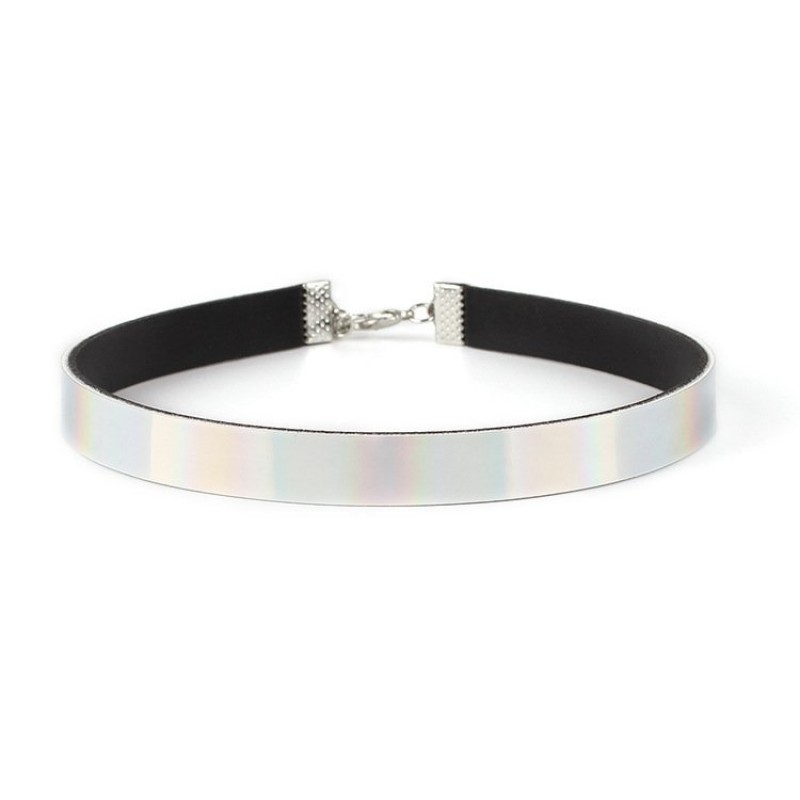Silver Laser Choker