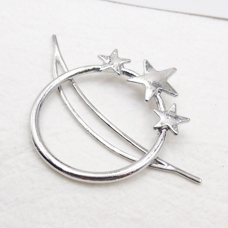 Silver Five Star Hair clip
