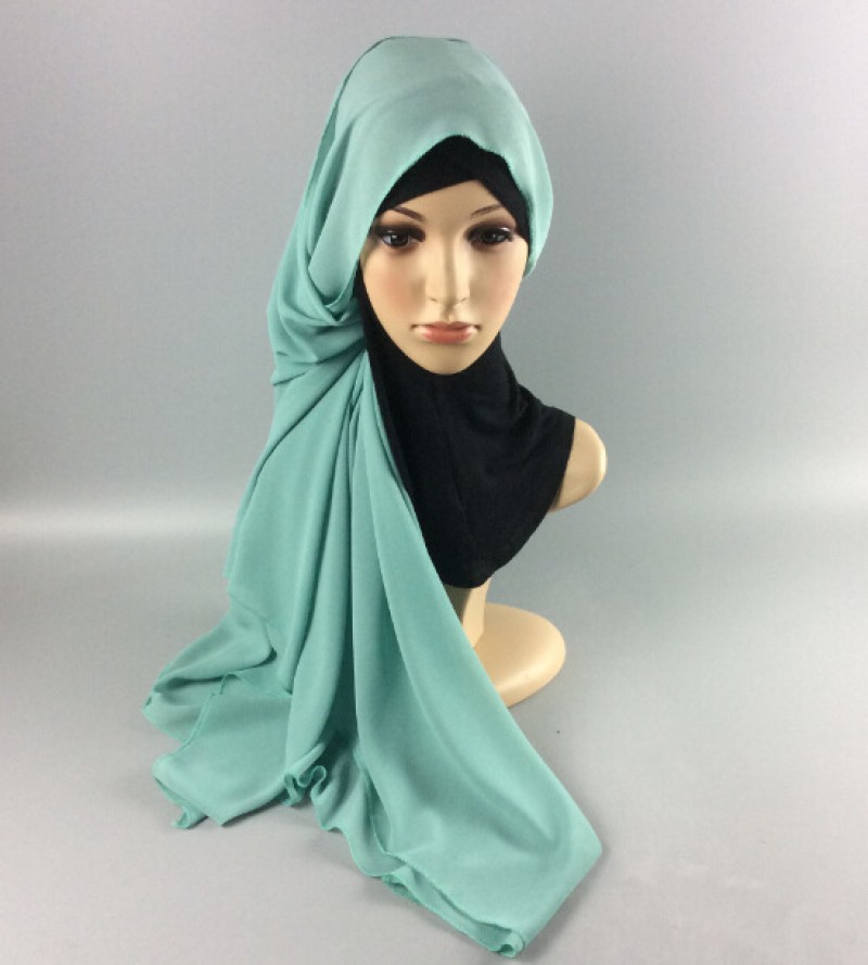 Teal Soft Chiffon Crepe Hijab 