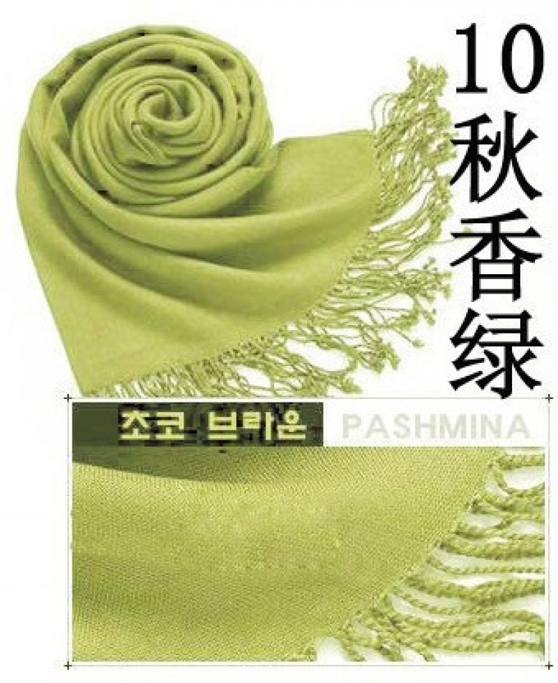  autumn green Cashmere 180x70cm Pashmina Hijab Clearance
