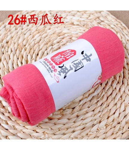Watermelon Red 190x110cm Cotton Linen Plain Maxi Hijab Clearance