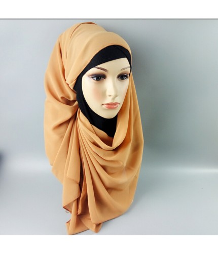Taupe Soft Chiffon Crepe Hijab 
