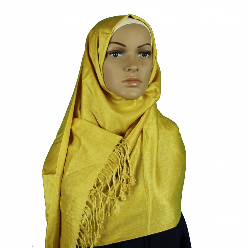 Gold Satin Pashmina Hijab