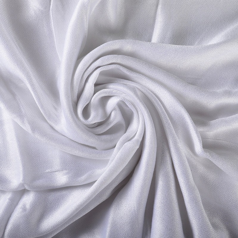 White Thick Plain Cotton Satin Hijab