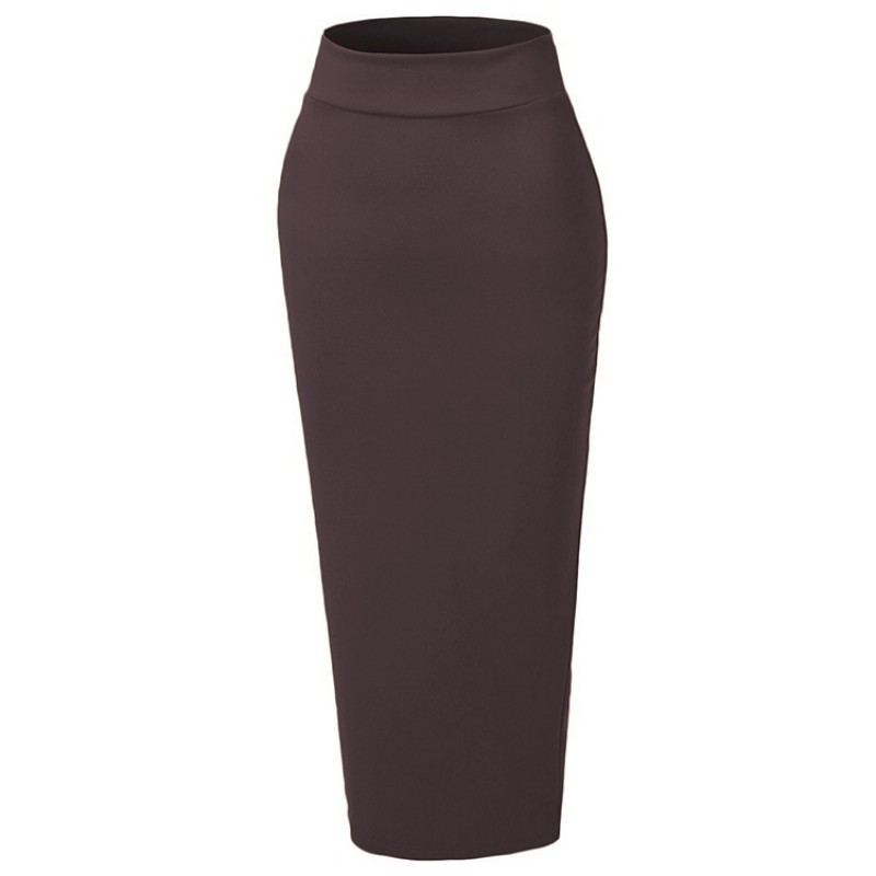 Coffee Knitted Wool Step Skirt M/L 