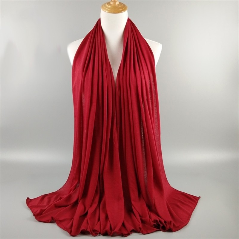 Red Jersey Modal Cotton Maxi Hijab