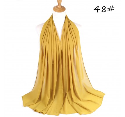 Light Gold Soft Chiffon Crepe Hijab 