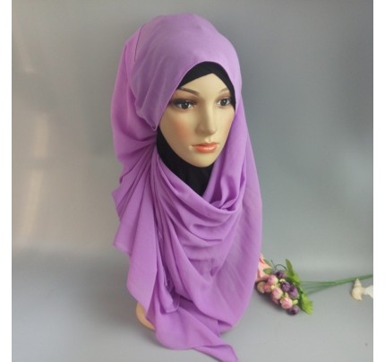Purple Lilac Soft Chiffon Crepe Hijab 