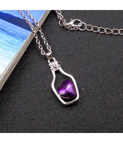 Purple Bottle Necklace