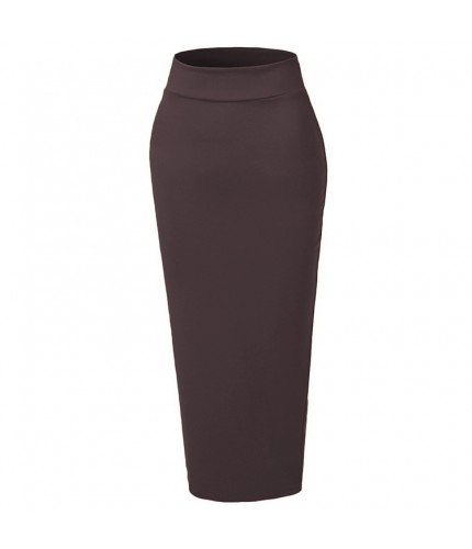 Coffee Knitted Wool Step Skirt XL/XXL 