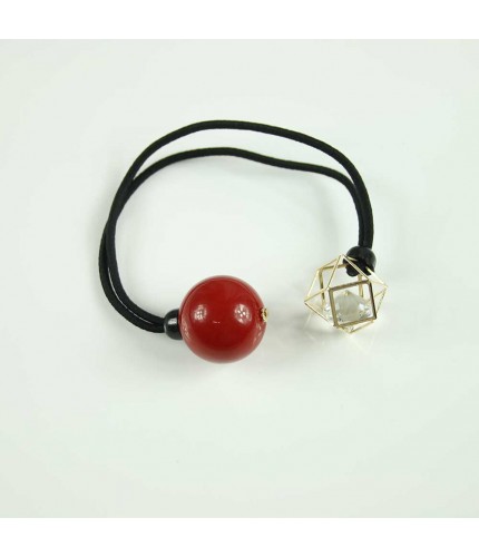 Red crystal pearl hairband