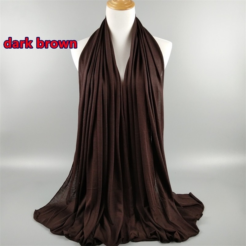 Brown Jersey Modal Cotton Maxi Hijab