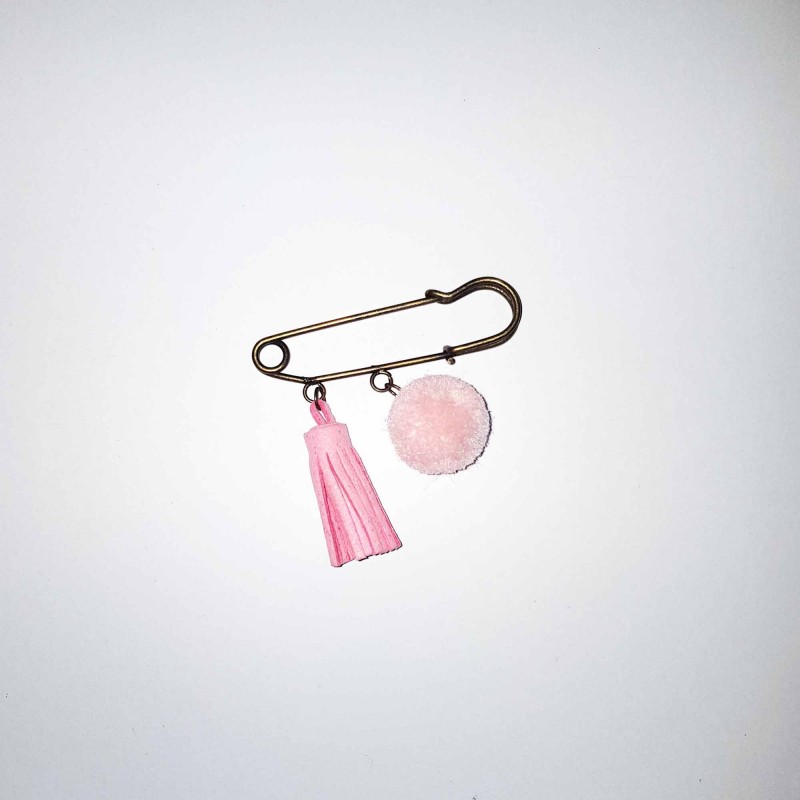 Pink Tassel safety hijab pin