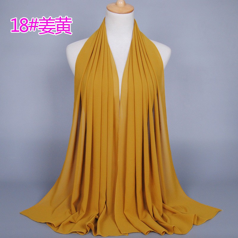 turmeric Medium Pearl Chiffon Maxi Hijab
