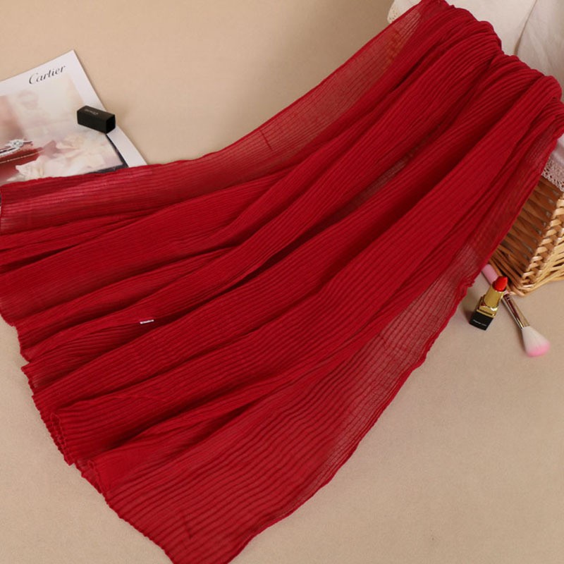 Burgundy Ripple Crinkle Viscose Hijab Clearance