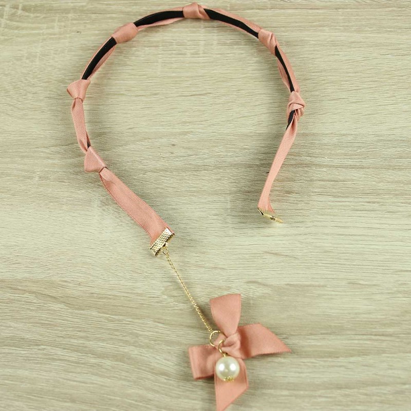 Nude solo bow headband