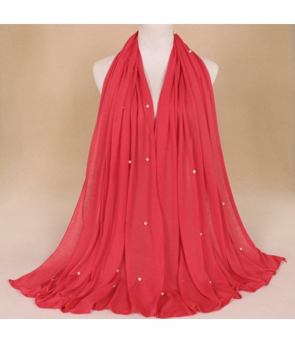 red Jersey Pearl Hijab Clearance
