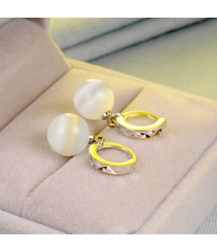 Orb Drop Polished Earrings