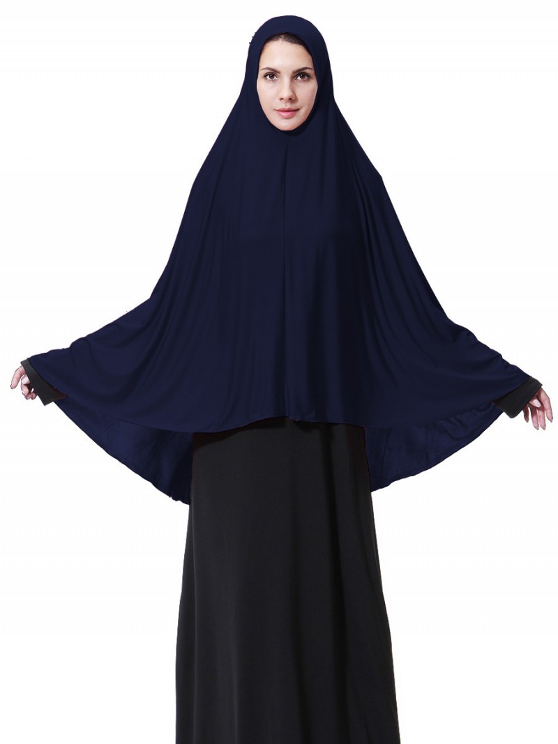 Navy Blue One Piece Khimar Hijab L 