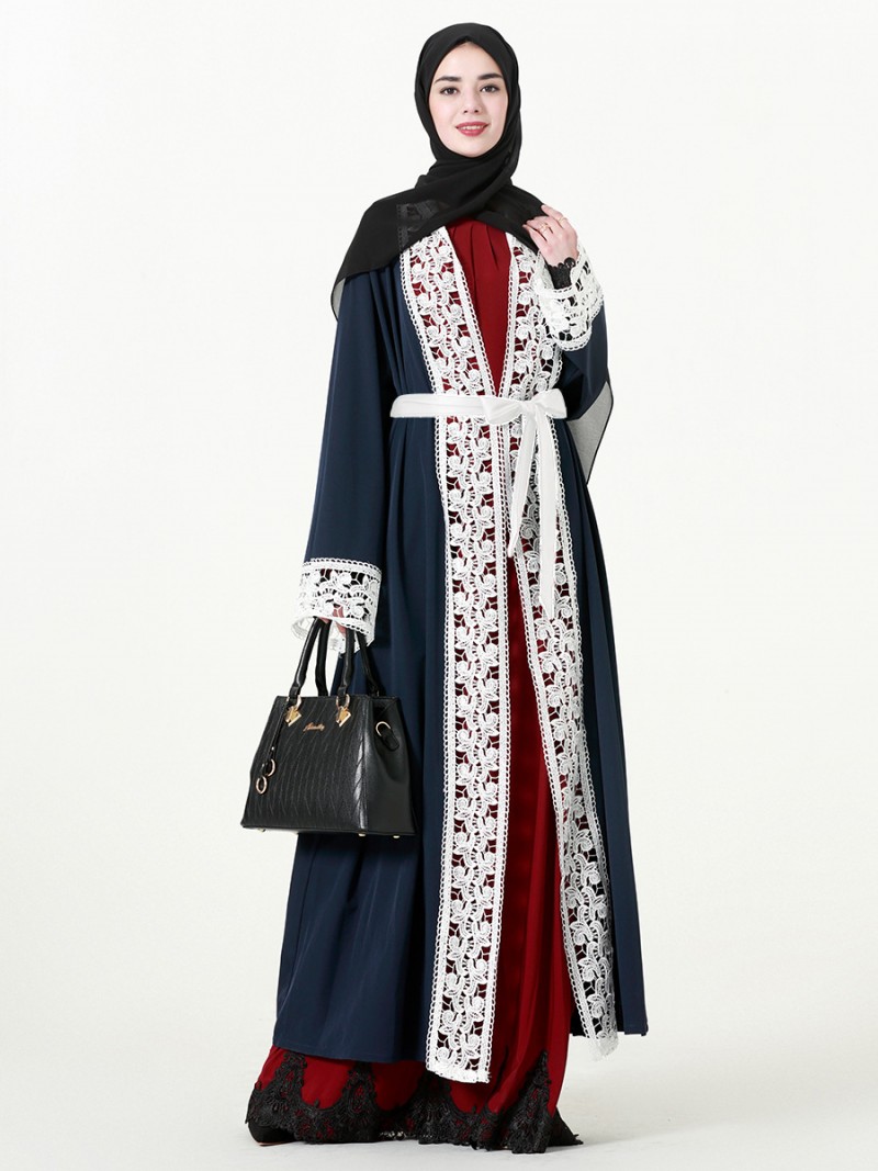  Lace Open Abaya 5XL 