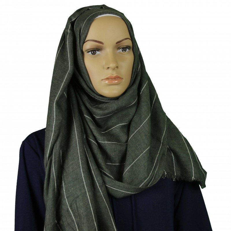 Black Striped Vogue Hijab