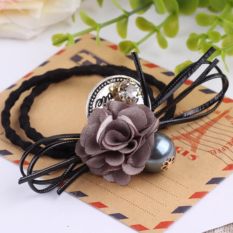 Light Gray Floral Hairband