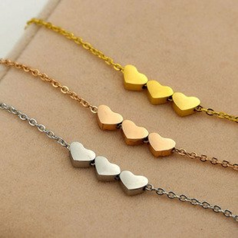 Rose Gold Heart Chain Necklace