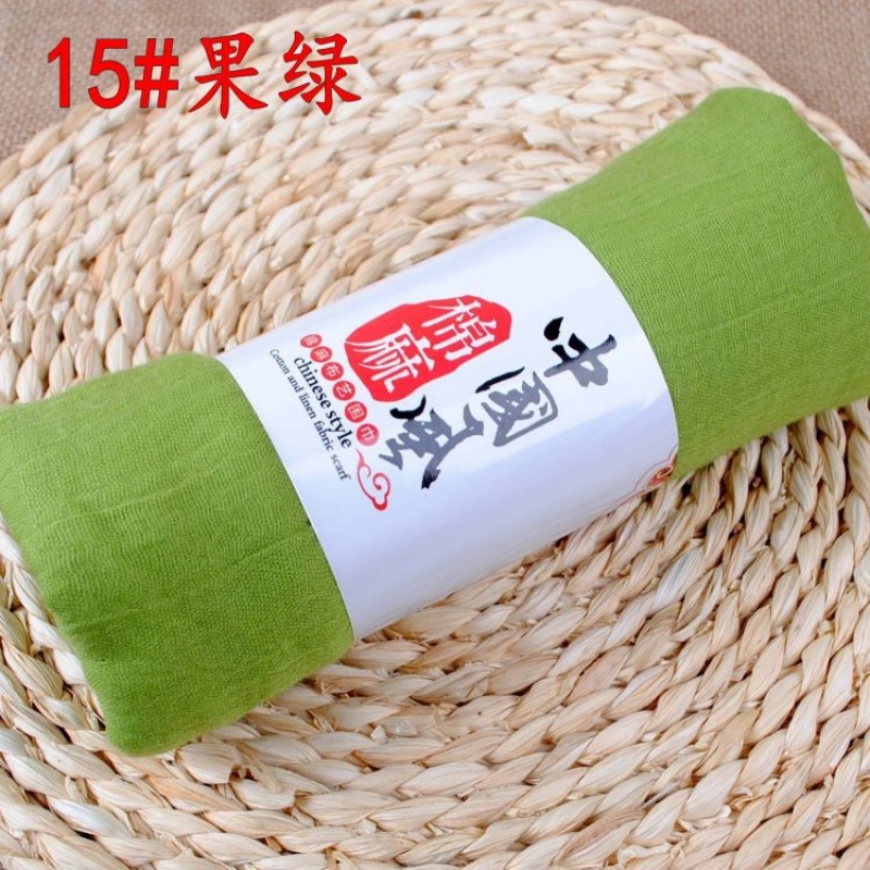 Fruit Green 190x110cm Cotton Linen Plain Maxi Hijab Clearance