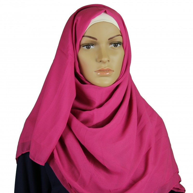 Magenta Chiffon Extra Maxi