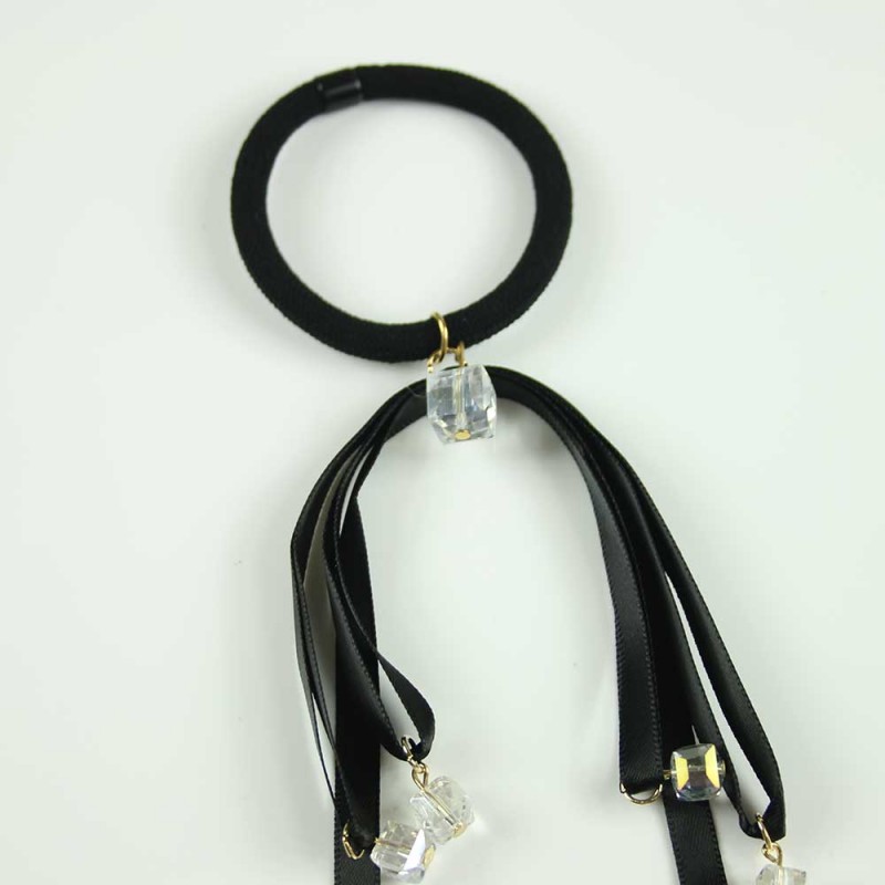 Black floral crystal Hairband