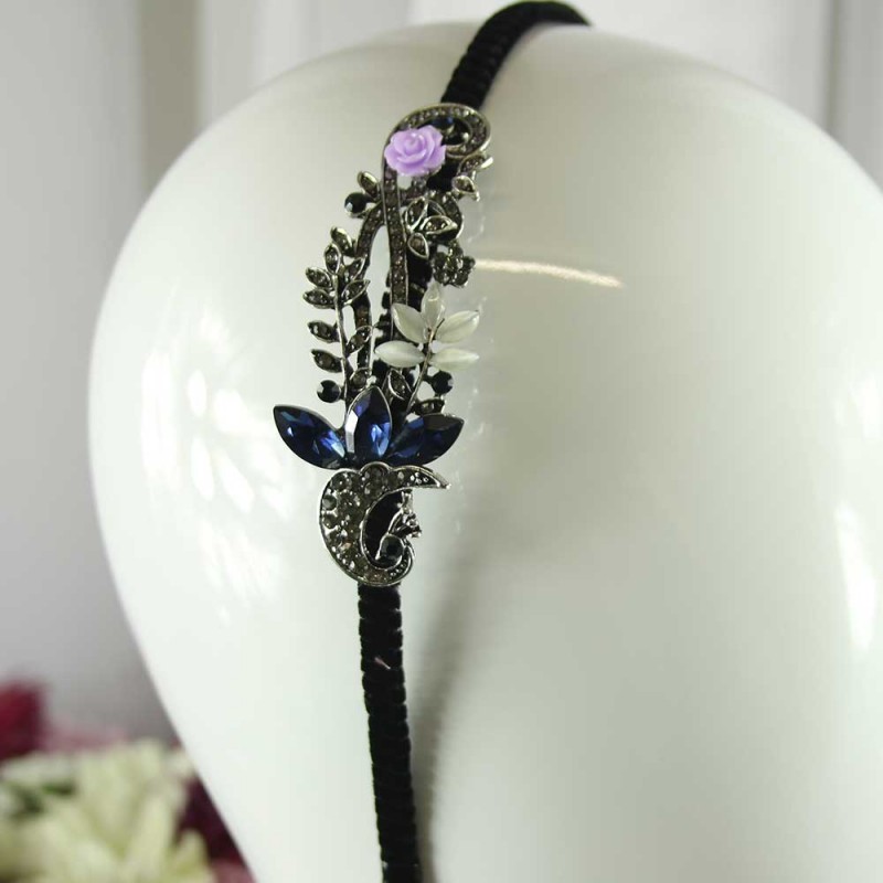 Bloom Blue Crystal Headband