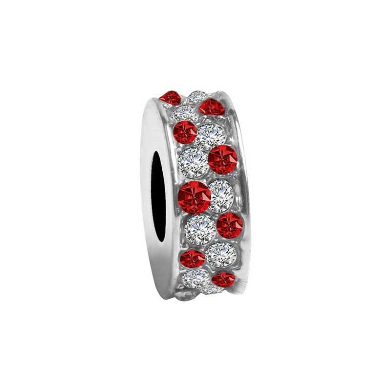 Red crystal ring Charm