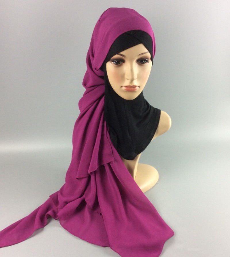 Magenta Soft Chiffon Crepe Hijab 