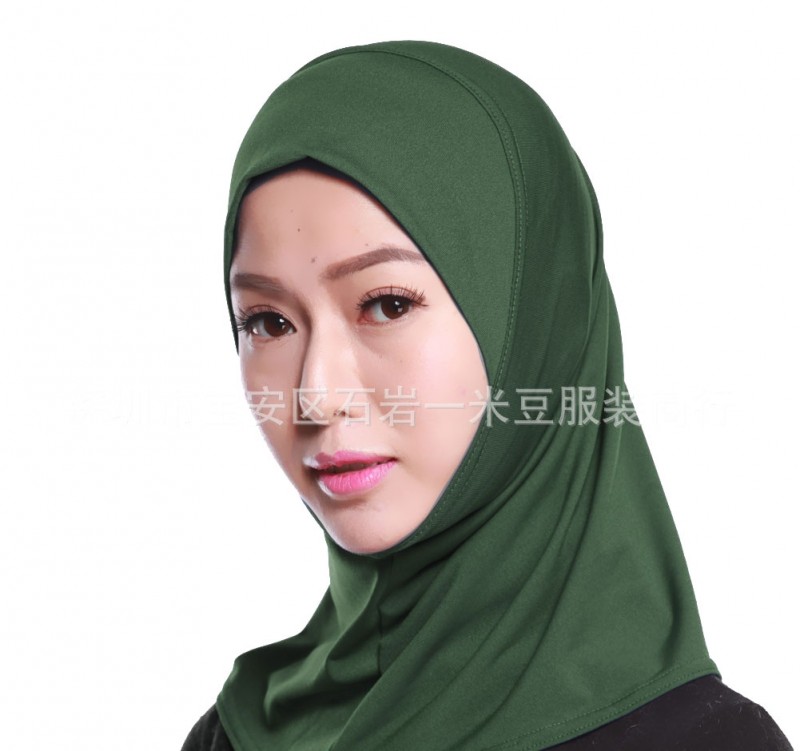 Army Green 43cm Mini One piece Base Ready Hijab 