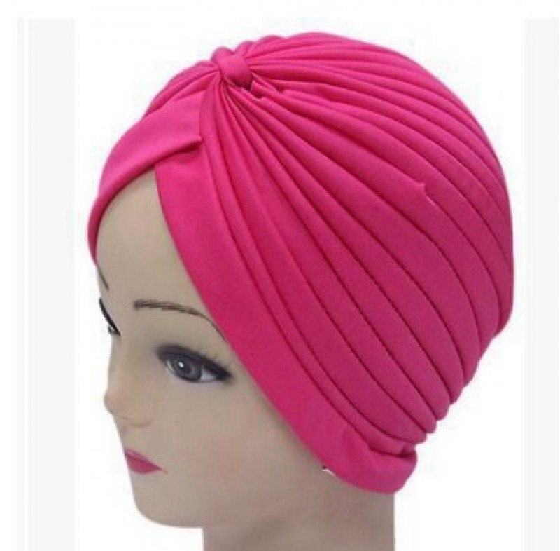 Rose Red Classic Turban Hijab Cap 