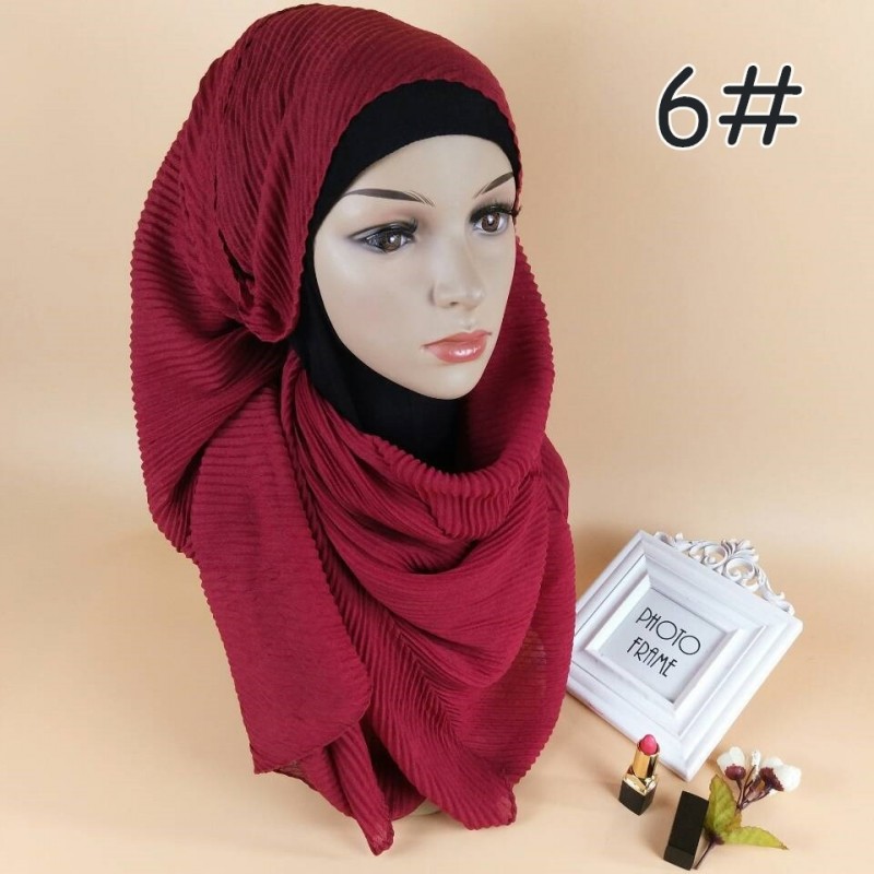 Deep Red Classic Cotton Crinkle Maxi Hijab