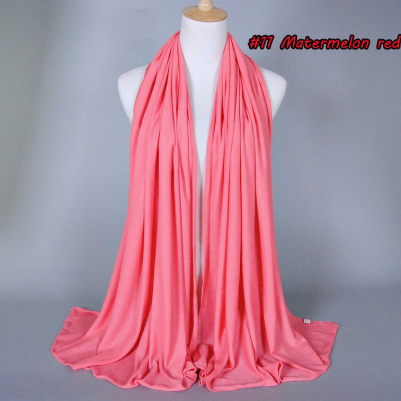 watermelon red Modal Blend Jersey Hijab