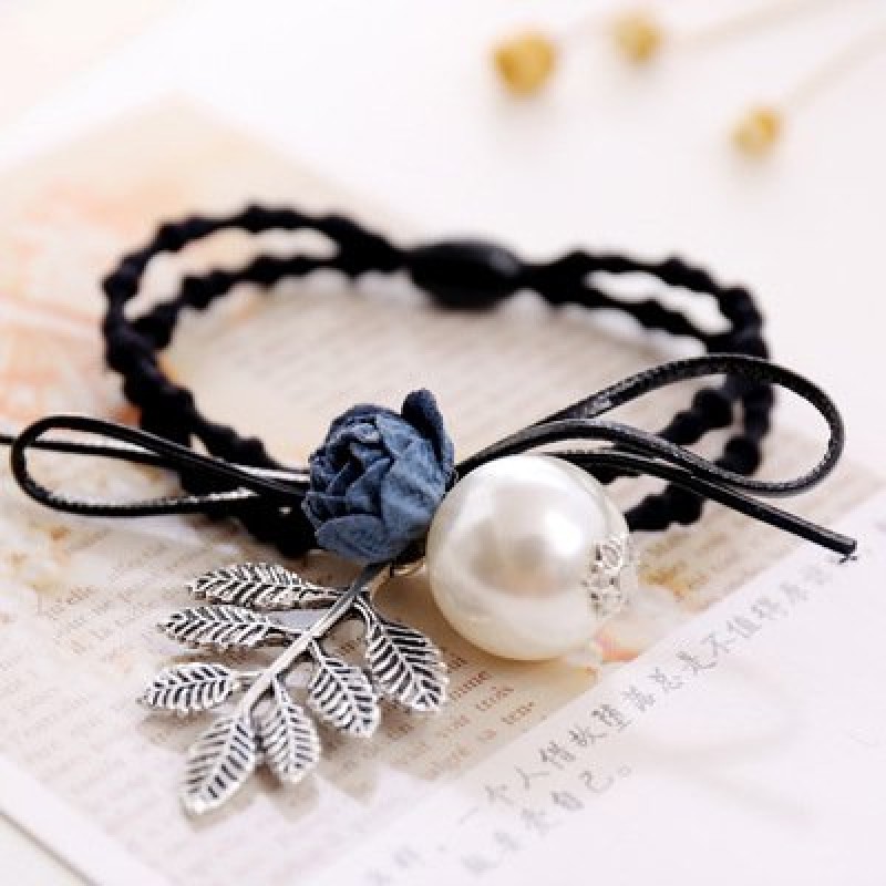 Dark Blue Foliage Hairband