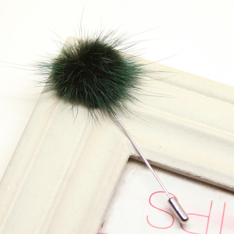 dark green Puffy Hijab Pin 