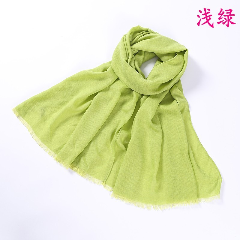 Light Green Plain Thick Intertwined Cotton Maxi Hijab Clearance