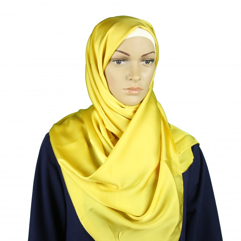 Gold Satin Silk Maxi Hijab