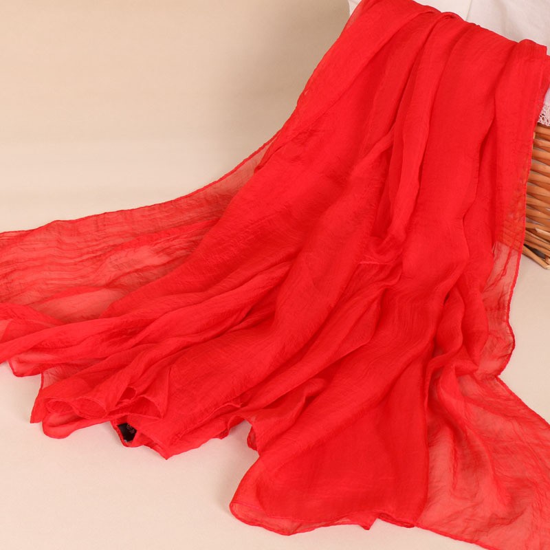 red 170x150 Silk Chiffon Hijab Clearance